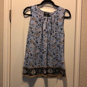 Liz Claiborne multi color blue blouse